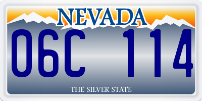 NV license plate 06C114