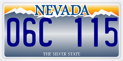 NV license plate 06C115