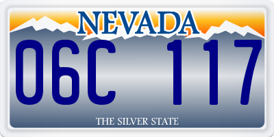 NV license plate 06C117