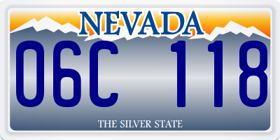 NV license plate 06C118