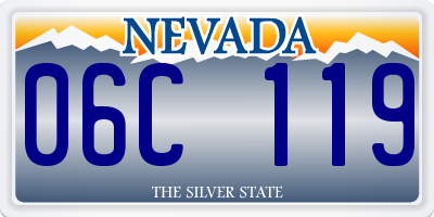 NV license plate 06C119
