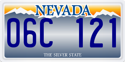 NV license plate 06C121