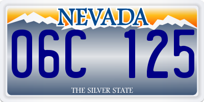 NV license plate 06C125