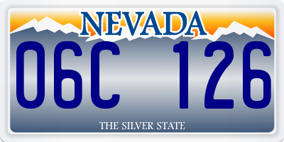 NV license plate 06C126