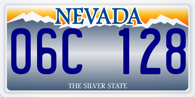 NV license plate 06C128