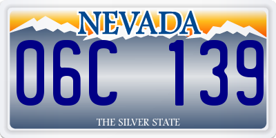 NV license plate 06C139