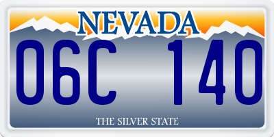 NV license plate 06C140