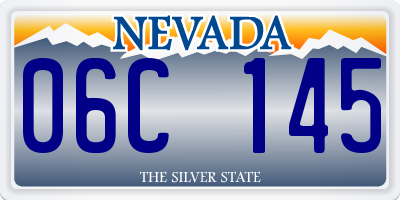 NV license plate 06C145