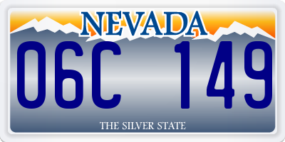 NV license plate 06C149