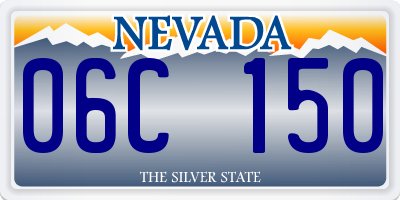 NV license plate 06C150