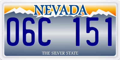 NV license plate 06C151