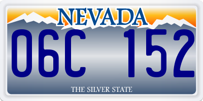 NV license plate 06C152
