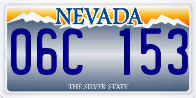 NV license plate 06C153