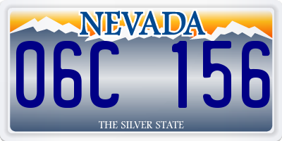 NV license plate 06C156