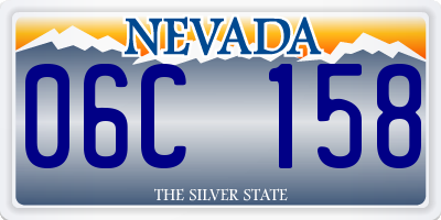 NV license plate 06C158