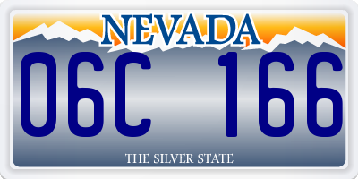 NV license plate 06C166