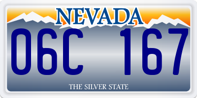 NV license plate 06C167