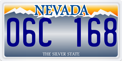 NV license plate 06C168