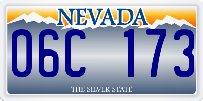 NV license plate 06C173
