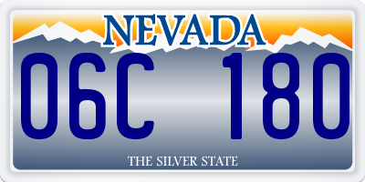 NV license plate 06C180