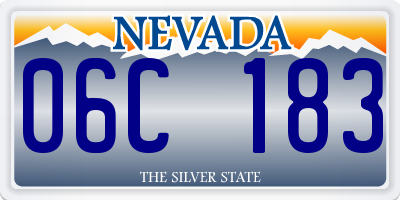 NV license plate 06C183