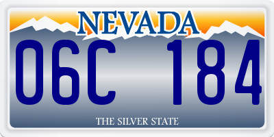 NV license plate 06C184