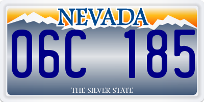 NV license plate 06C185