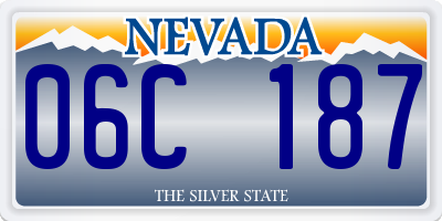 NV license plate 06C187