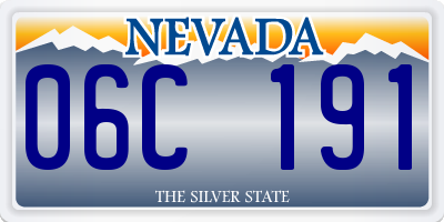 NV license plate 06C191