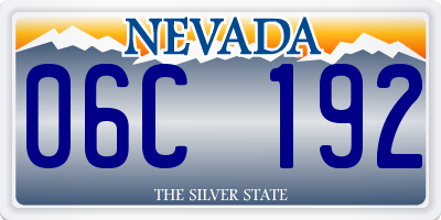 NV license plate 06C192