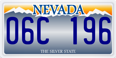 NV license plate 06C196