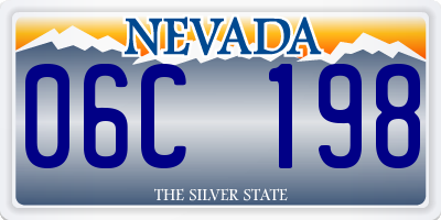 NV license plate 06C198