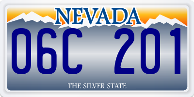 NV license plate 06C201