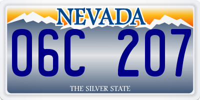 NV license plate 06C207