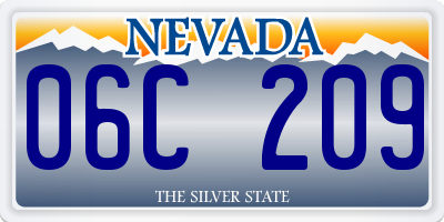 NV license plate 06C209