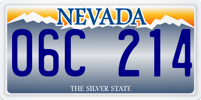 NV license plate 06C214