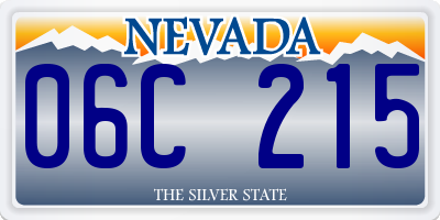 NV license plate 06C215