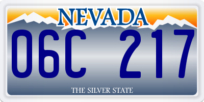 NV license plate 06C217