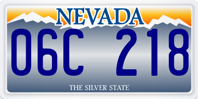 NV license plate 06C218