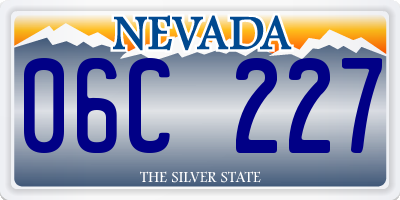 NV license plate 06C227