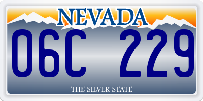 NV license plate 06C229