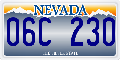 NV license plate 06C230