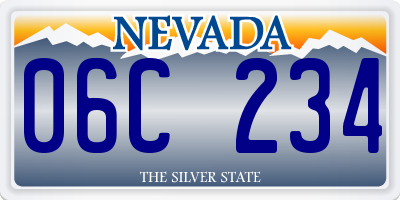 NV license plate 06C234