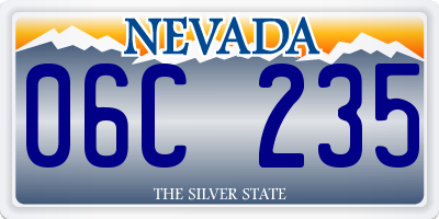 NV license plate 06C235