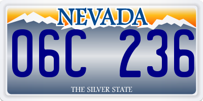 NV license plate 06C236