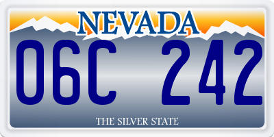 NV license plate 06C242