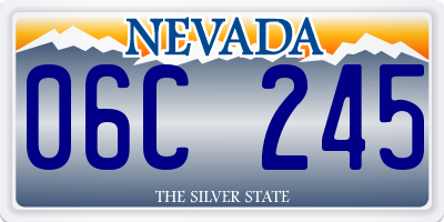 NV license plate 06C245