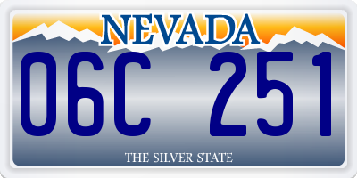 NV license plate 06C251