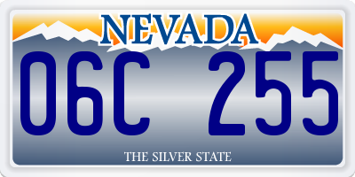 NV license plate 06C255