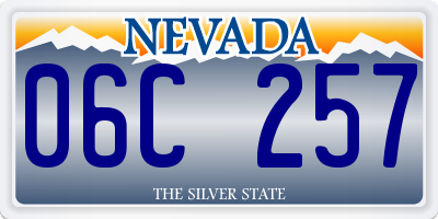 NV license plate 06C257